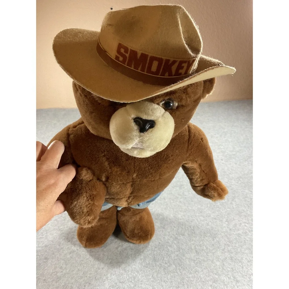 Smokey Bear Plush Vintage J.J. Wind Inc Official Licensed 15 Inch Muscular Toy